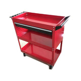 Huitong 1 drawer tool cart with 2 mesh panels and 3 trays