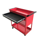 Huitong 1 drawer tool cart with 2 mesh panels and 3 trays